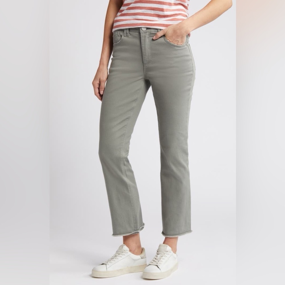Wit & Wisdom Tatum 'Ab'Solution Frayed High Waist Ankle Flare Jeans. Size 22W